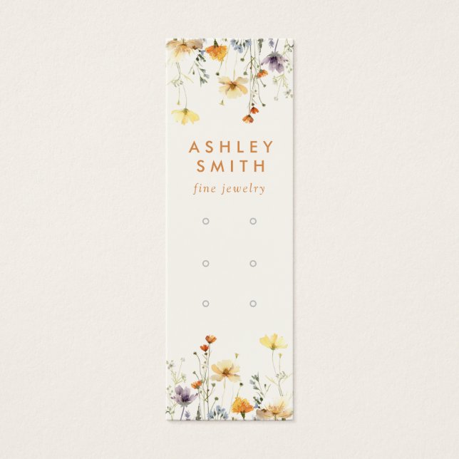 Tarjeta Rustic Wildflower Multiple Earl Display (Frente)
