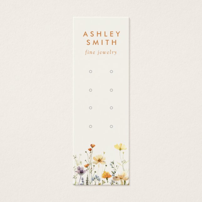Tarjeta Rustic Wildflower Multiple Earl Display (Frente)