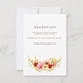 Tarjeta Rustic Wildflower Watercolor Wreath Recept