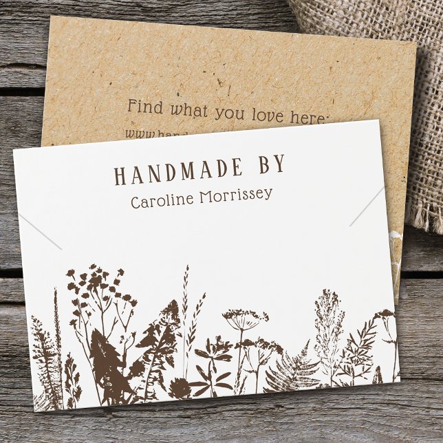 Tarjeta Rustic Wildflowers (Rustic Wildflowers Necklace Display Card)