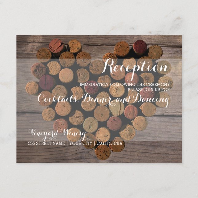 Tarjeta Rustic Wine Cork (Anverso)