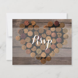Tarjeta Rustic Wine Cork Rsvp Post