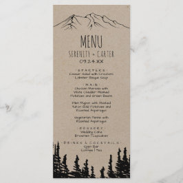 Tarjeta Rustic Woodsy Mountain Dinner