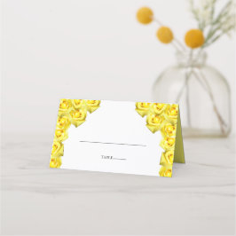 Tarjeta Rustic Yellow Roses Boda Place