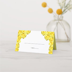 Tarjeta Rustic Yellow Roses Boda Place