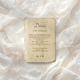 Tarjeta rústica antigua para recinto de bodas vint