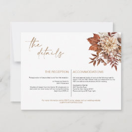 Tarjeta Rustica Bohemia Terracota Floral