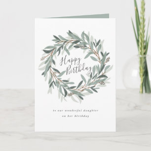 Tarjeta Rústica corona feliz cumpleaños de la mujer