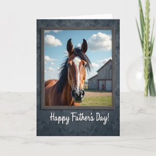 Tarjeta rústica de caballo para el Día del Padre