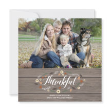 Tarjeta Rustica de Fotos de Acción de Gracias