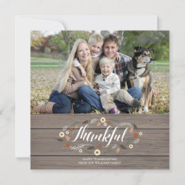 Tarjeta Rustica de Fotos de Acción de Gracias