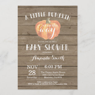 Tarjeta rústica de la invitación de Baby Shower de