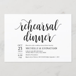 Tarjeta rústica de la invitación de la cena del