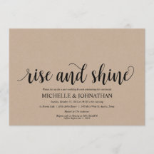 Tarjeta rústica de la invitación del brunch de la