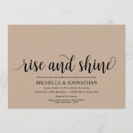 Tarjeta rústica de la invitación del brunch de la