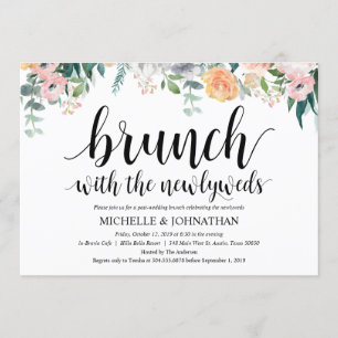 Tarjeta rústica de la invitación del brunch de la