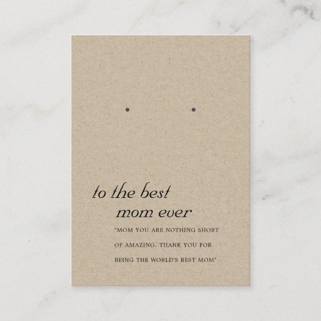 TARJETA RÚSTICA DE VISUALIZACIÓN DE REGALO DE LA M (Anverso)