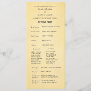 Tarjeta rústica del estante del programa de la