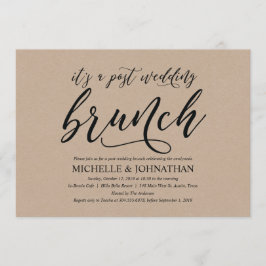 Tarjeta rústica elegante de la invitación del