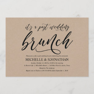 Tarjeta rústica elegante de la invitación del