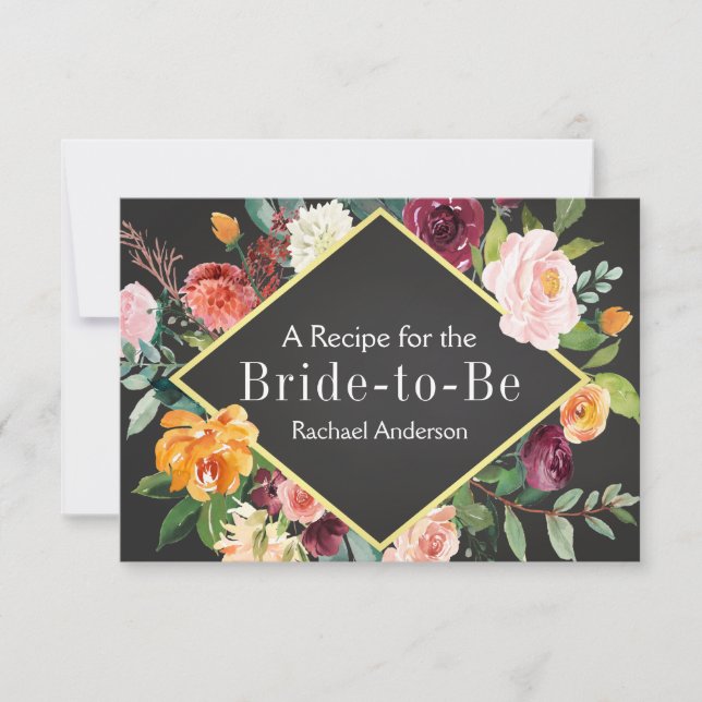 Tarjeta Rústica Fall Floral Favorita (Anverso)