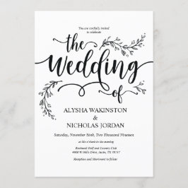 Tarjeta rústica hermosa de la invitación de la