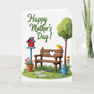 Tarjeta rústica para el día de la madre del parque