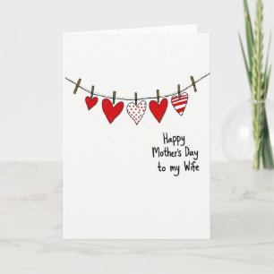 Tarjeta rústica para el Día de la Madre para espos