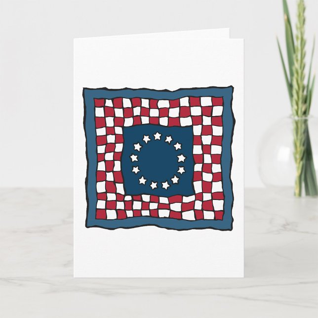 Tarjeta Rústica Patriótica Americana Quilt Pattern Arte de (Subido por el creador)