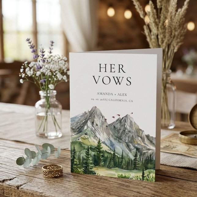 Tarjeta Rústica Selva de la Montaña Woodland su Boda prome (Subido por el creador)