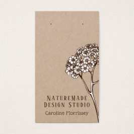 Tarjeta Rústica Simple para Exhibir Joyas Pendient