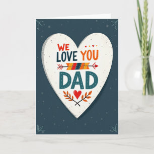 Tarjeta Rústica Te Amamos Papá