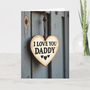 Tarjeta Rústica Te Amo Papá