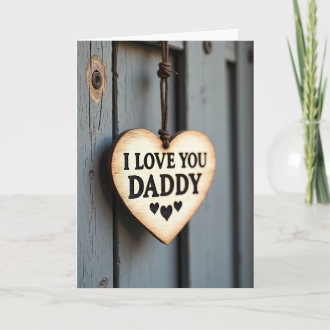 Tarjeta Rústica Te Amo Papá (Anverso)