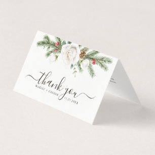 Tarjeta Rústica vegetación de pino Boho Boda Folded Gracia