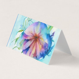 Tarjeta Rústico azul armenwiano Floral Custom Name Gift En