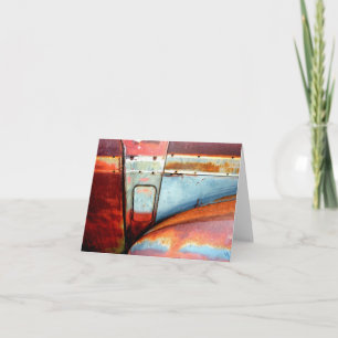 Tarjeta Rusty Viejo Coche