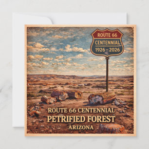 Tarjeta Ruta 66 Centenario Petrificado Arizona