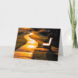 Tarjeta Ruta de acceso al atardecer