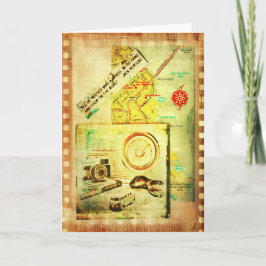 Tarjeta Ruta de la Costa Oeste con cita de Jack Kerouc