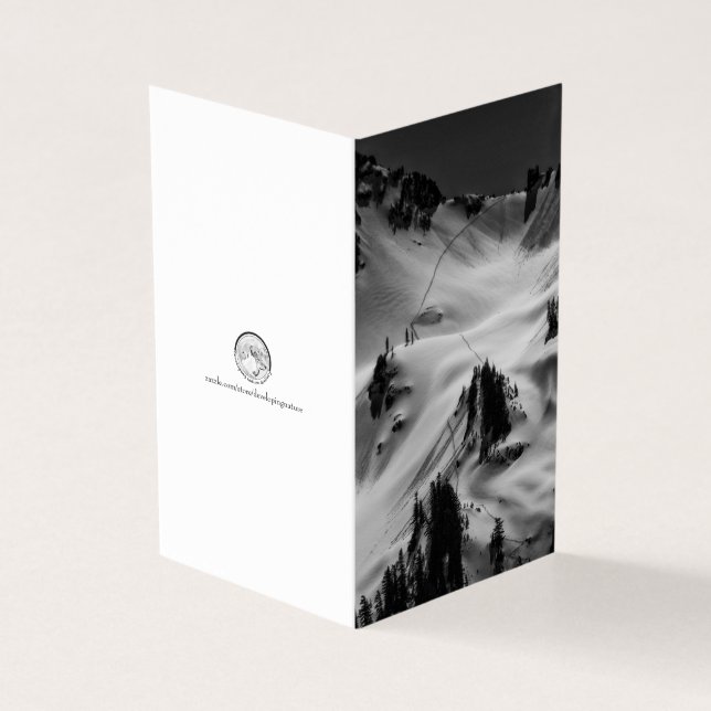 Tarjeta Ruta de la nieve de montaña (Exterior)