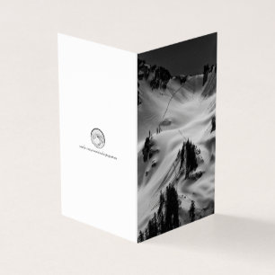 Tarjeta Ruta de la nieve de montaña