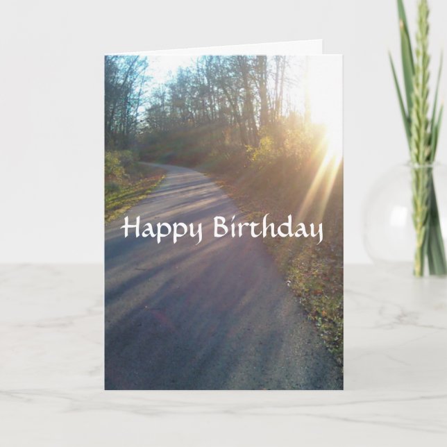 Tarjeta Ruta de los bosques naturales cumpleaños de Sun Ra (Anverso)