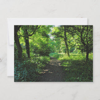 Tarjeta Ruta de Woodland. Bosque de Blackweir, Cardiff, Ga