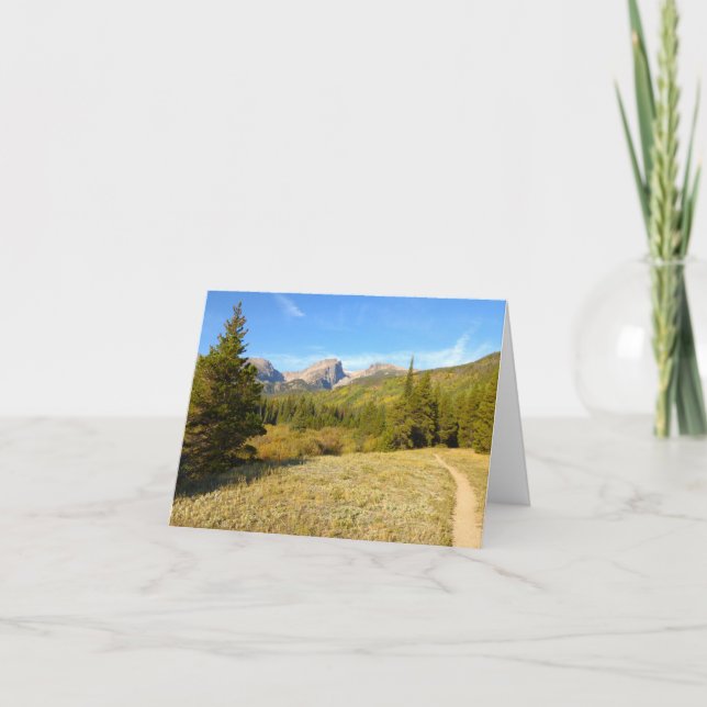 Tarjeta Ruta del lago Nymph a principios del otoño (Anverso)