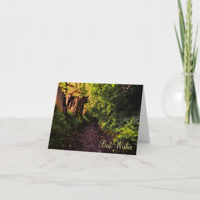 Tarjeta Ruta en la carta de los mejores deseos de Woods (Anverso)