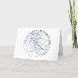Tarjeta Ruta mundial total del eclipse solar 2045