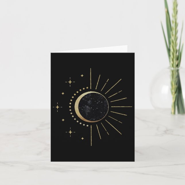 Tarjeta Ruta total del eclipse solar (Anverso)