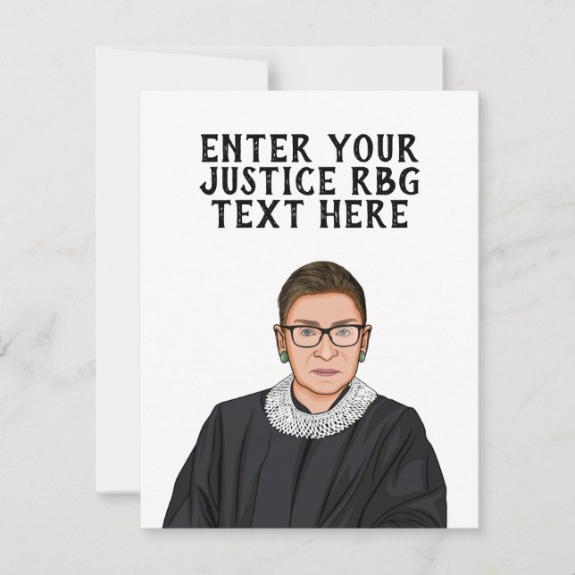 TARJETA RUTH BADER GINSBURG PERSONALIZADA (Anverso)