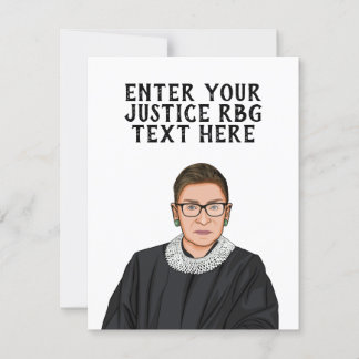 TARJETA RUTH BADER GINSBURG PERSONALIZADA